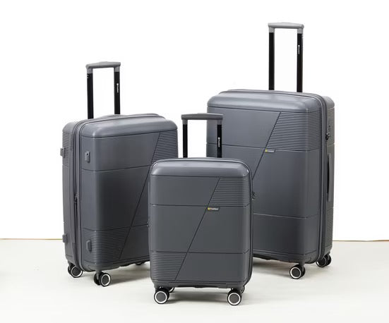 PRESIDENT Hartschalen-Trolley aus PP-Kunststoff, Grau