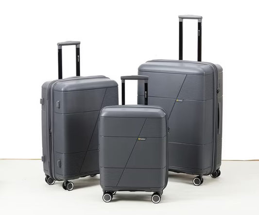 PRESIDENT Hartschalen-Trolley aus PP-Kunststoff, Grau