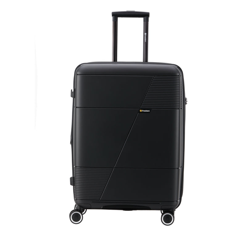 PRESIDENT Hartschalen-Trolley aus PP-Kunststoff, Schwarz
