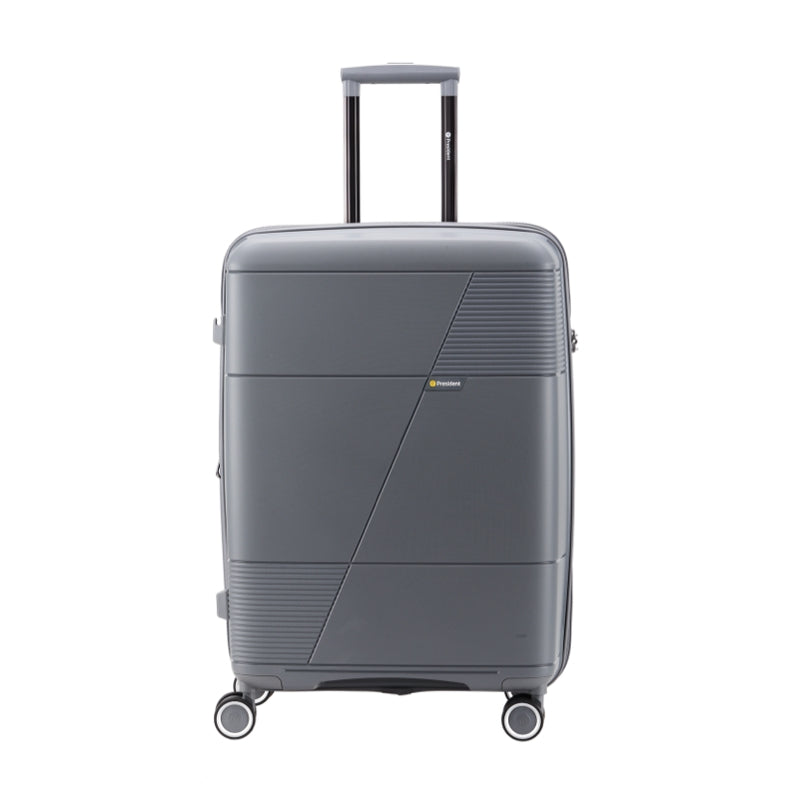 PRESIDENT Hartschalen-Trolley aus PP-Kunststoff, Grau