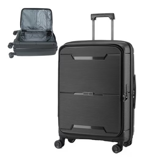 Tinho Ultraleicht & Robuster Reisekoffer aus PP, Schwarz