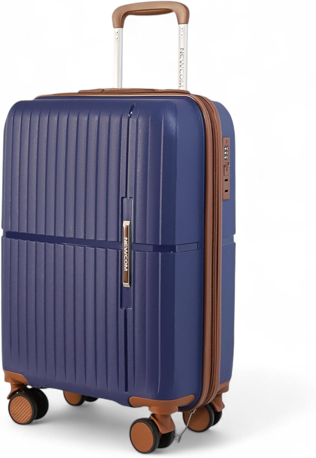 NEWCOM 3er-Set Hartschalen-Trolley aus PP-Material, Blau