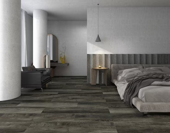 Super Solu Vinyllaminat Klick-System, Holzoptik Pinie schwarz