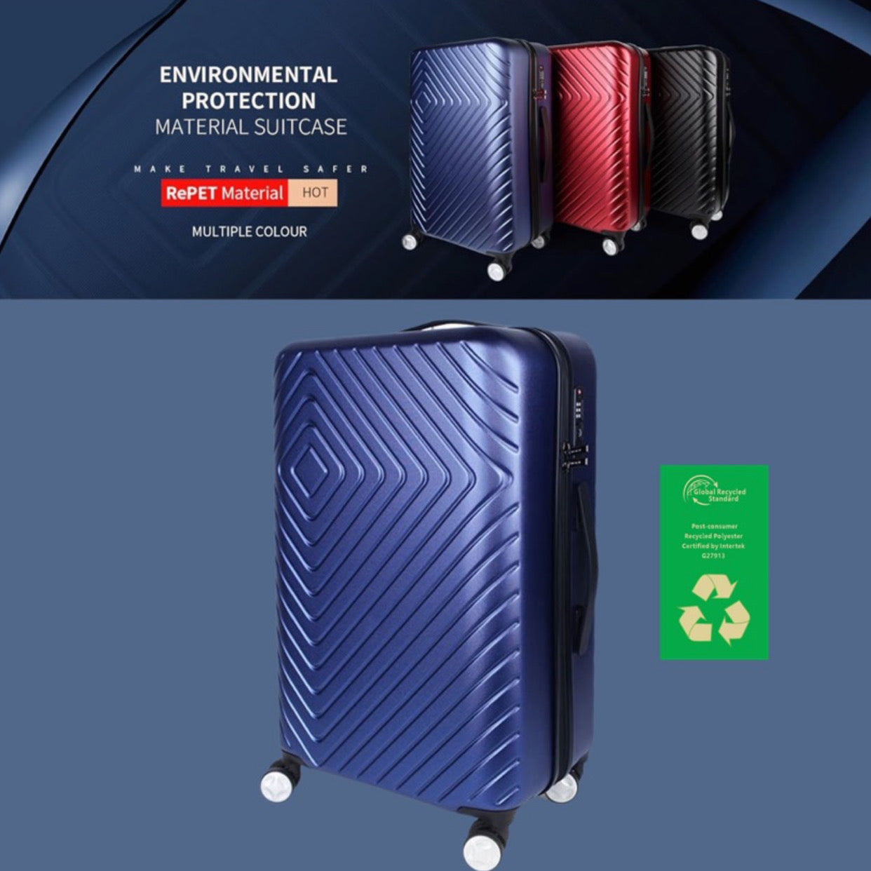 NEWCOM N1070-SERIE Hartschalenkoffer aus Recyceltem Material