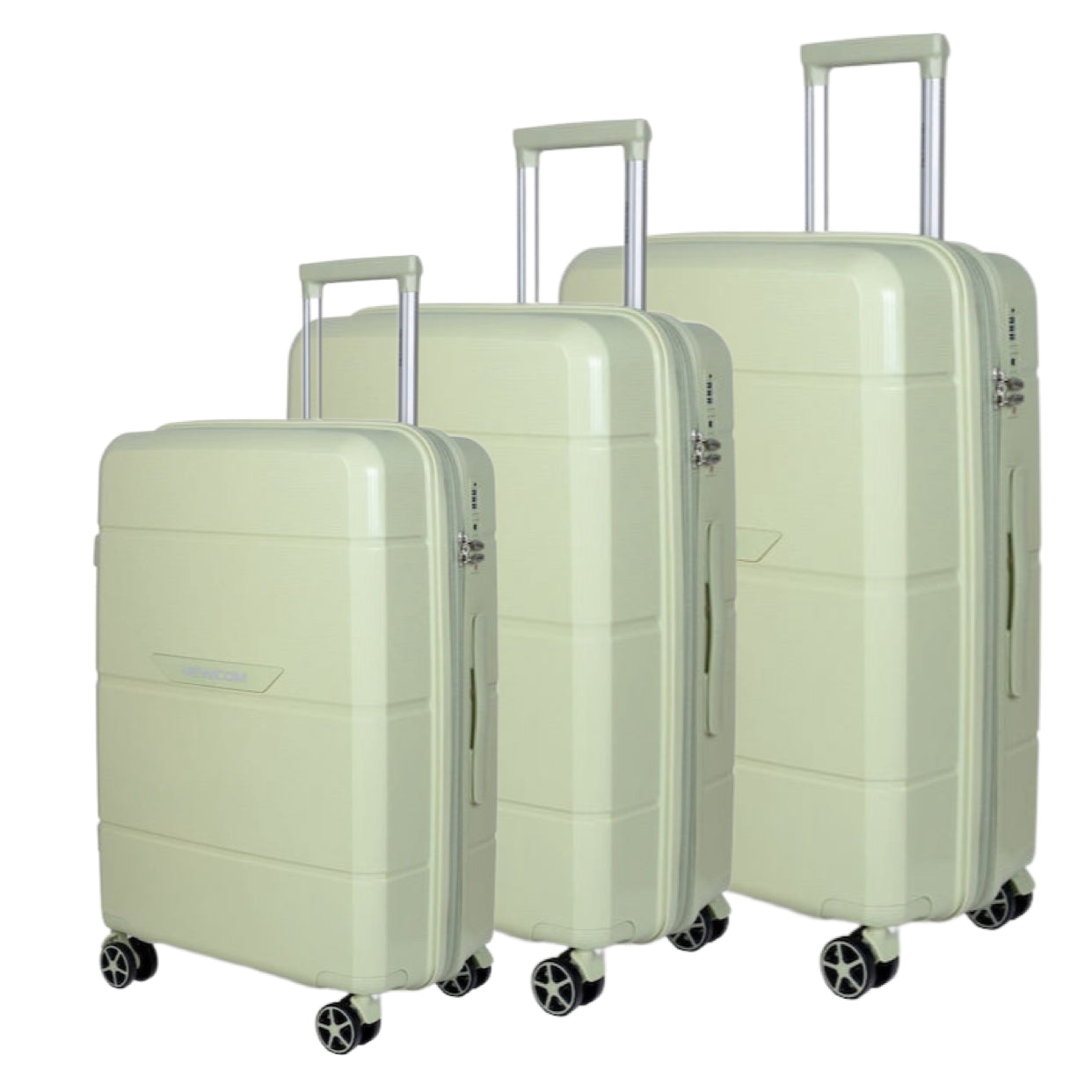 NEWCOM Hartschalenkoffer aus PP, Erweitbar, Grün