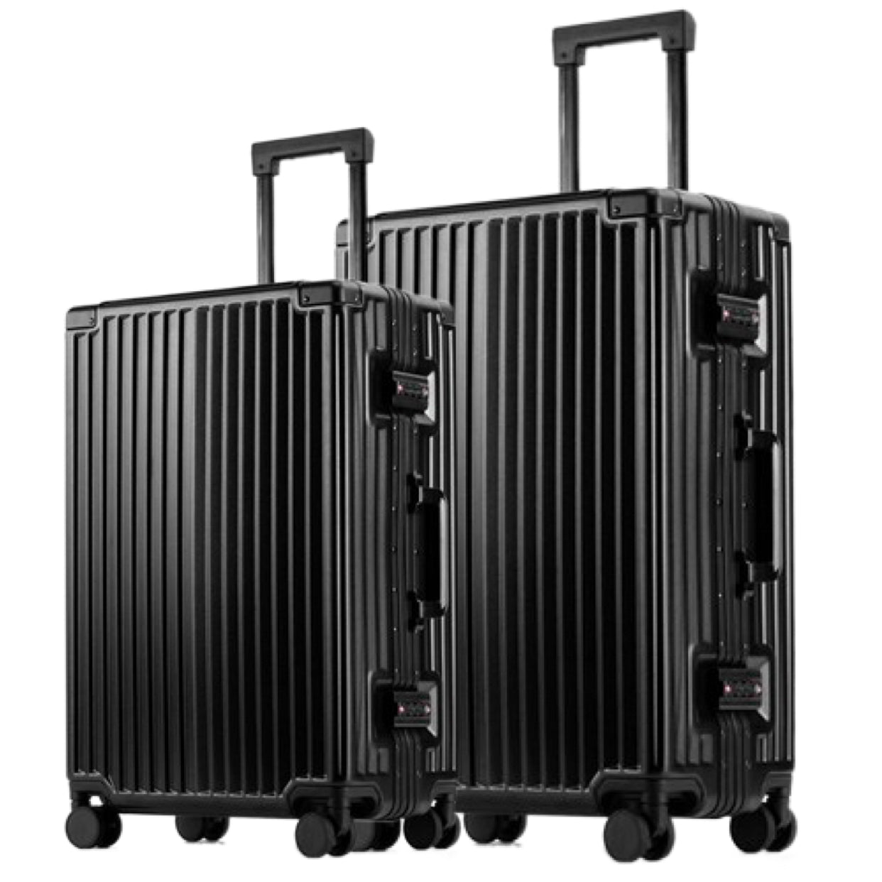 PRESIDENT Hartschalen-Trolley Alu-Rahmen aus Polycarbonat, Schwarz