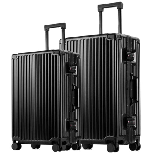 PRESIDENT Hartschalen-Trolley Alu-Rahmen aus Polycarbonat, Schwarz