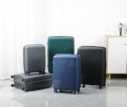 PRESIDENT Hartschalen-Trolley aus PP-Kunststoff, Blau