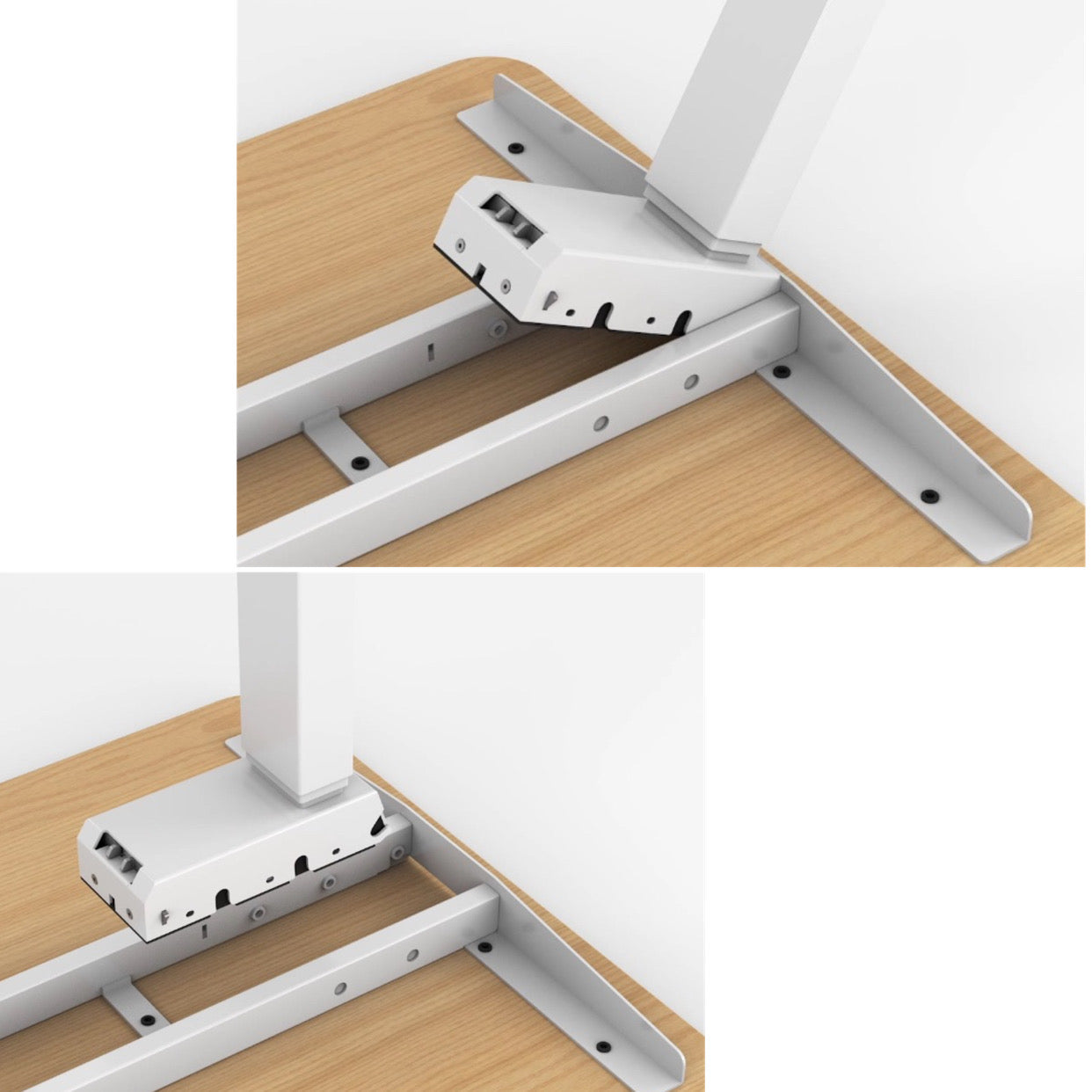 Super-Solu Elektrisch Höhenverstellbares Tischgestell Dual-Motor 3-Fach-Teleskop