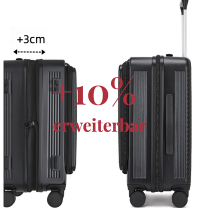 SUPER SOLU Zurich-Series Hartschalenkoffer mit Dehnfalte, Frontöffnung Reisekoffer aus PC