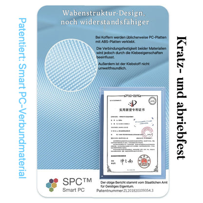 PRESIDENT Hartschalenkoffer aus Smart PC recyceltem Material, Blau