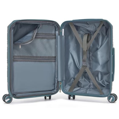 SUPER SOLU Berlin-Series Hartschalenkoffer aus PP-Kunststoff (Polypropylene) mit Dehnfalte, Türkis