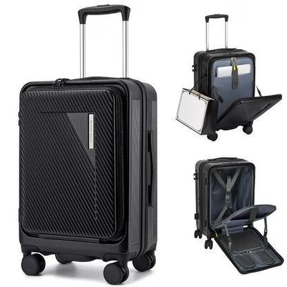 SUPER SOLU Zurich-Series Hartschalenkoffer mit Dehnfalte, Frontöffnung Reisekoffer aus PC