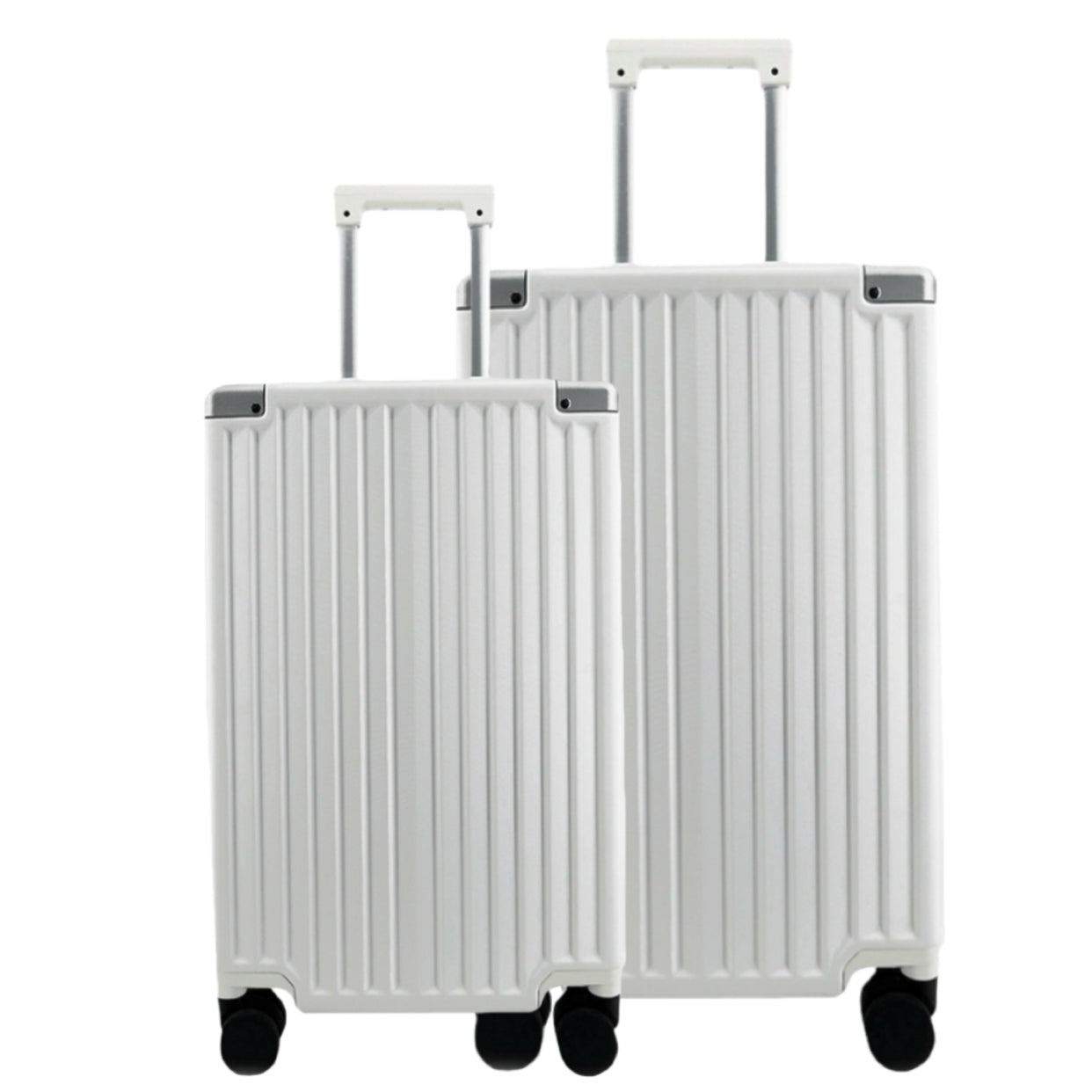 PRESIDENT Hartschalen-Trolley Alu-Rahmen aus Polycarbonat, Weiß