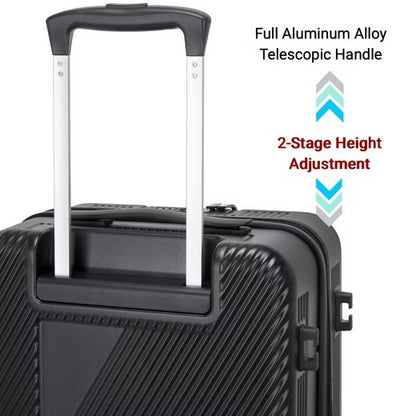 SUPER SOLU Zurich-Series Hartschalenkoffer mit Dehnfalte, Frontöffnung Reisekoffer aus PC