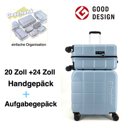 PRESIDENT Hartschalenkoffer aus Smart PC recyceltem Material, Blau