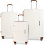 NEWCOM 3er-Set Hartschalen-Trolley aus PP-Material, Weiß