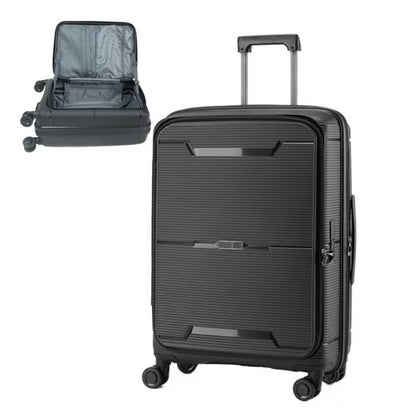 Tinho Ultraleicht & Robuster Reisekoffer aus PP, Schwarz