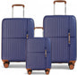 NEWCOM 3er-Set Hartschalen-Trolley aus PP-Material, Blau