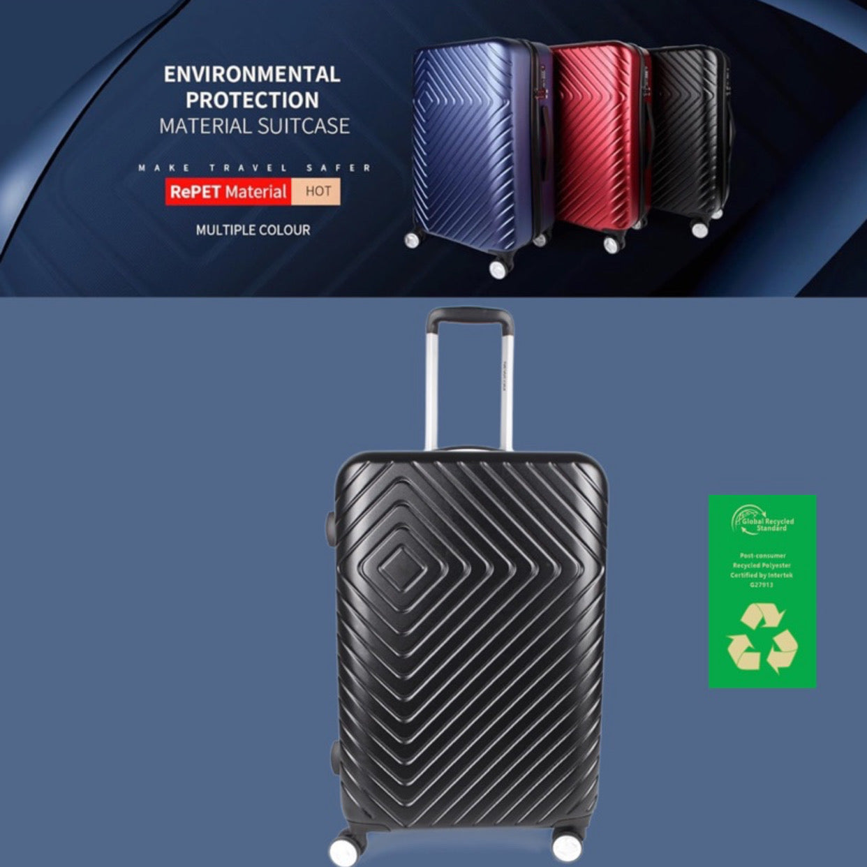 NEWCOM N1070-SERIE Hartschalenkoffer aus Recyceltem Material