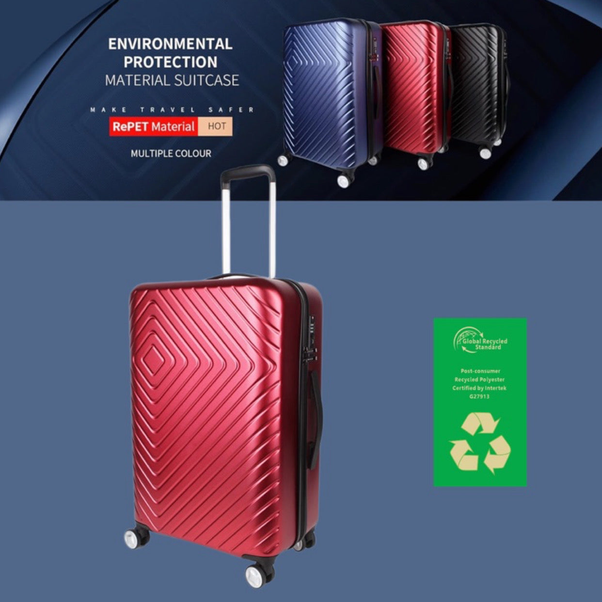 NEWCOM N1070-SERIE Hartschalenkoffer aus Recyceltem Material