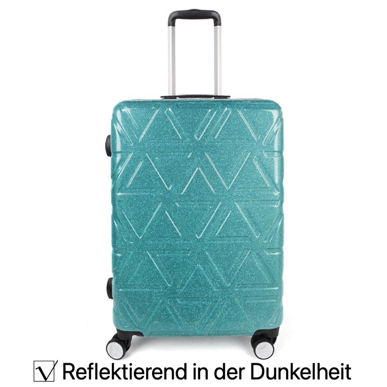 N1097-SERIE Hartschalen-Trolley Reflektorstoff Glanz Glitzer