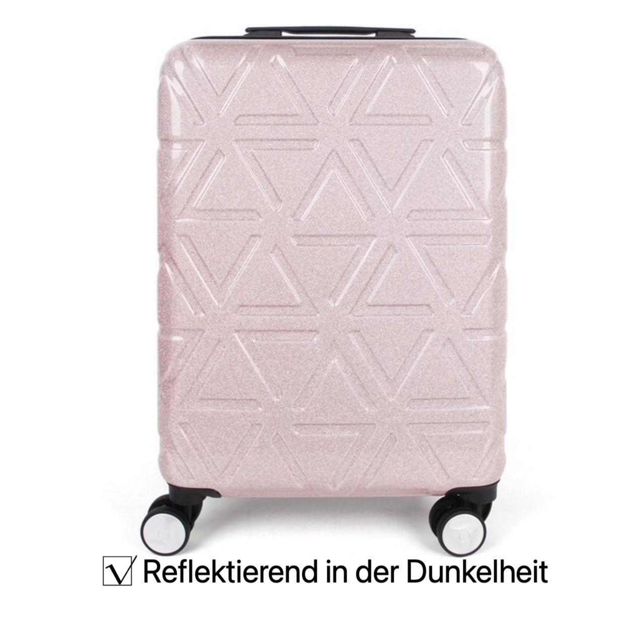 N1097-SERIE Hartschalen-Trolley Reflektorstoff Glanz Glitzer
