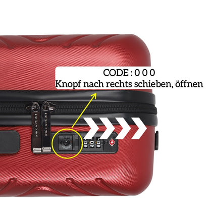 NEWCOM Hartschalenkoffer aus RPET-Recyceltem Material, Rot