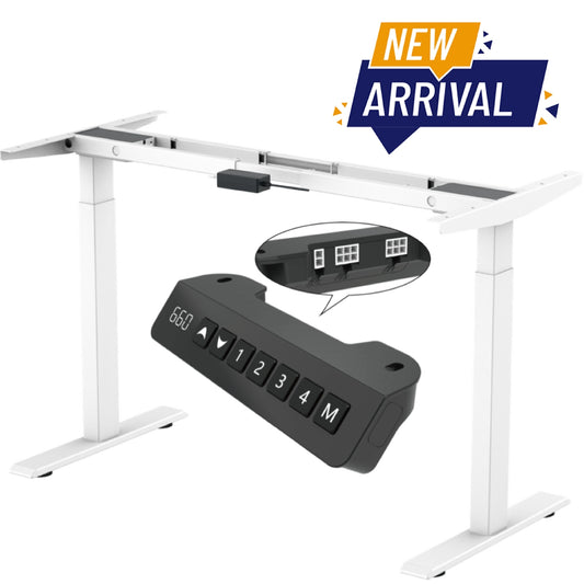 *2W / 2B * Super-Solu Elektrisches höhenverstellbares Tischgestell – Doppelmotor, 2-stufig, stabil & leise | Ergonomischer Schreibtischrahmen