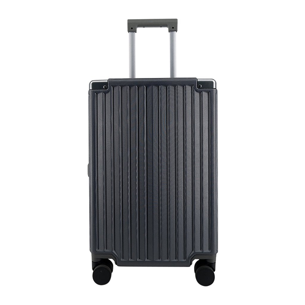 PRESIDENT Hartschalen-Trolley Alu-Rahmen aus Polycarbonat, Schwarz