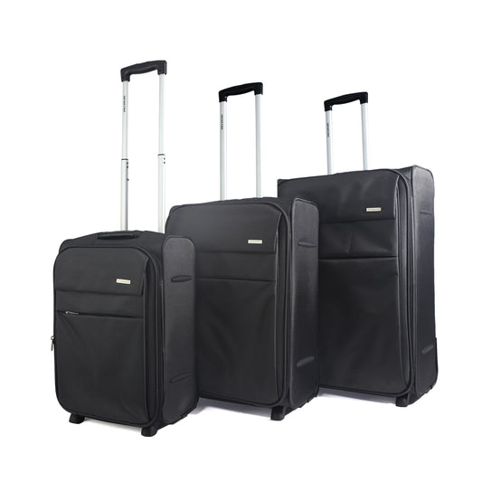 N131-SERIE Erweiterbar Weichgepäck-Trolley Klassischer Stoffkoffer mit TSA-Schloss