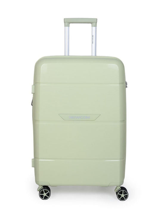 NEWCOM Hartschalenkoffer aus PP, Erweitbar, Grün